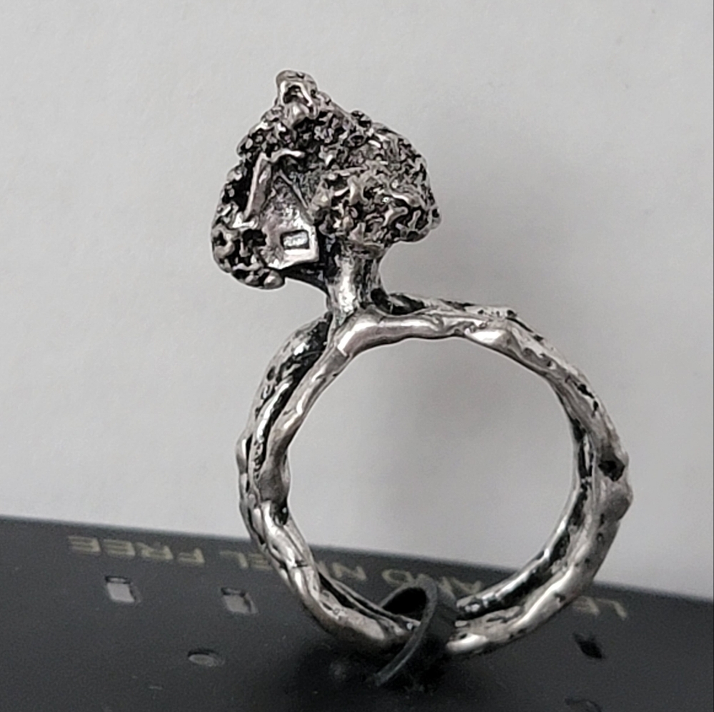 Tree House Statement Ring Silver Tone - Picture 6 of 8